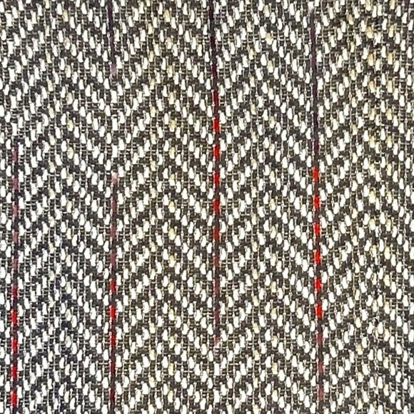 R-Q-T SZ L Gray Herringbone Tweed Wool Blend Coat Preppy Classic Essential - Picture 9 of 9